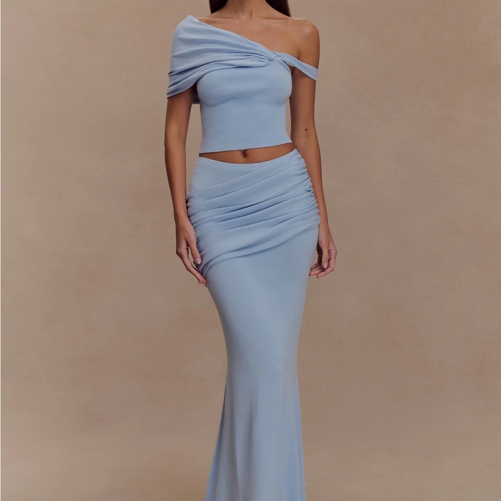 Meshki Pale Blue Skirt and Top Set